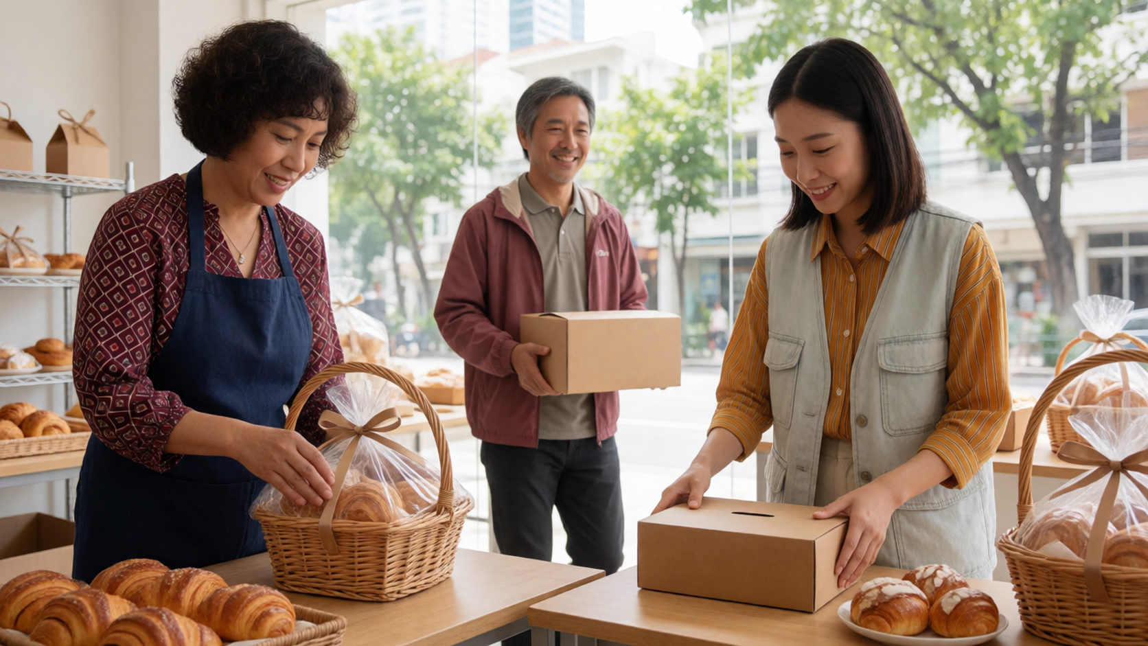 ภาพประกอบอธิบายหัวข้อ โอกาสที่ 4 — Send Item ให้ลูกค้าซื้อสินค้าส่งเป็นของขวัญถึงเพื่อนใน LINE และ โอกาสที่ 5 — Targeted Broadcast สร้างลูกค้าประจำ